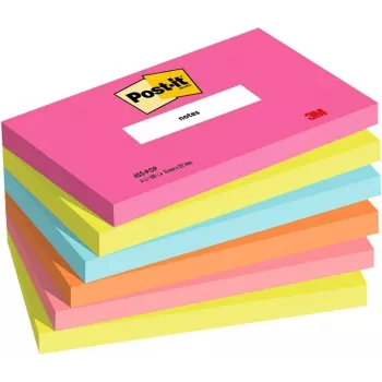 3M Post-it piezīmītes 655-6-POP, 127 x 76 mm, Powerpink, 100 lapas, pārvietojamas