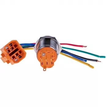 JOY-IT BUTTON22A-M-GR poga ar momentāno kontaktu, zaļa, 250V AC 3A, IP67 IK10, 25mm