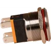 JOY-IT Button22C-02 Fiksējošs spiedpogas slēdzis, sarkans, 240 V AC, 15 A, IP67, IK10, panelī montējams