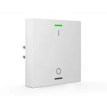 MDT BE-TAL55T1.B1 KNX spiedpoga ar temperatūras sensoru, 1-gang, RGB-W statusa LED, tīri balta spīdīga