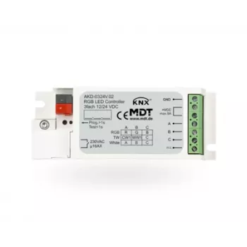 MDT AKD-0324V.02 KNX LED kontrolleris, 3 kanālu RGB/RGBW, 3A uz kanālu, iegremdējamais