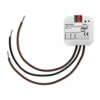 MDT komutācijas izpildmehānisms 2-kārtīgs, iemontējams, 16 A, 230 V AC, C-slodze, standarta, KNX AKS-02UP.03