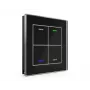MDT Glass Push-button II Light 4-kārtīgs RGBW melns BE-GTL4TS.01S
