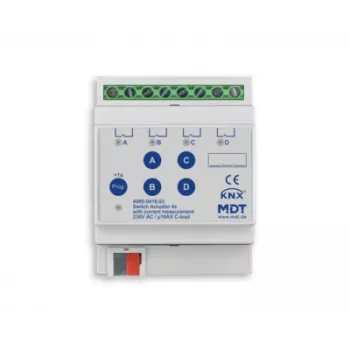 MDT AMS-0416.03 KNX 4 kanālu komutācijas aktuators, 16 A, 4 TE DIN sliedei
