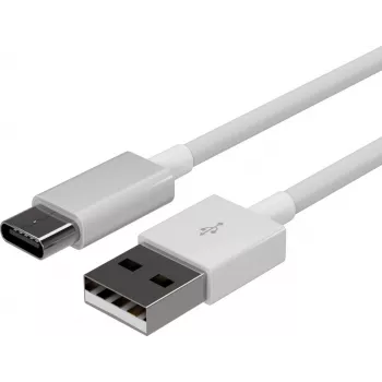 FLEXLINE FL31-13043 USB-A uz USB-C uzlādes un sinhronizācijas kabelis, 2.0, ABS, balts, 2m