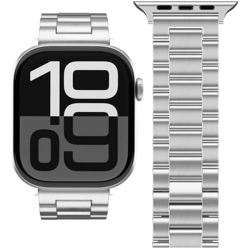 VONMÄHLEN Link Bracelet 2 Apple Watch 44/45/46/49mm, nerūsējošais tērauds, sudraba