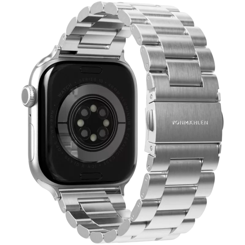 VONMÄHLEN Link Bracelet 2 Apple Watch 44/45/46/49mm, nerūsējošais tērauds, sudraba
