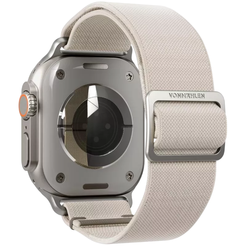VONMÄHLEN Classic nilona cilpa Apple Watch 40/41/42mm, krēmkrāsa