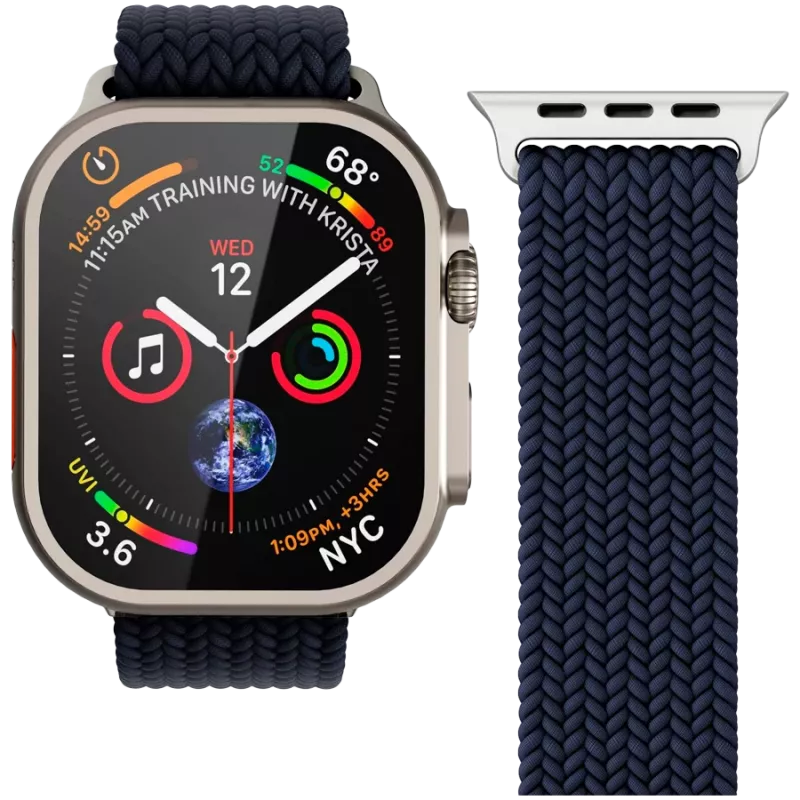VONMÄHLEN austais cilpiņu siksniņa Apple Watch 40/41/42mm, tumši zila