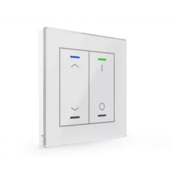 MDT BE-GTL2TW.C1 Stikla spiedpoga II Light 2-kārtīga RGBW ar temperatūras sensoru, balta, KNX
