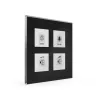 MDT BE-GTT4S.01 Glass Touch Panel Plus 4 pogu ar temperatūras sensoru, melns
