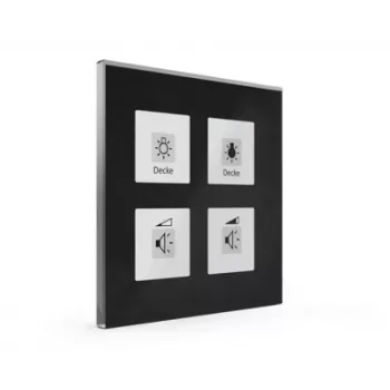 MDT BE-GTT4S.01 Glass Touch Panel Plus 4 pogu ar temperatūras sensoru, melns