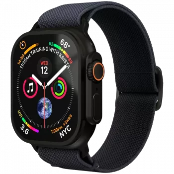 VONMÄHLEN Classic Nylon Loop Apple Watch 40/41/42 mm, One Size, Navy Black