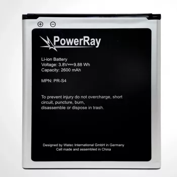 PowerRay akumulators PR-S4 Samsung Galaxy S4, 2600 mAh, vairumā