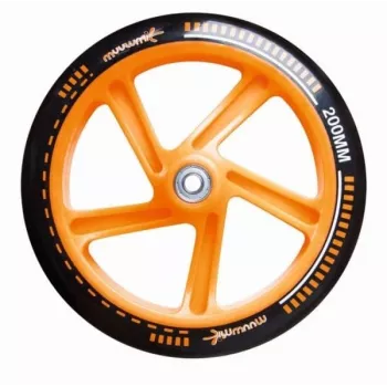 MUUWMI AU 116 alumīnija skrejritenis 200 mm melns/oranžs