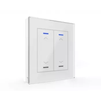MDT BE-GTL20W.A1 Stikla spiedpoga II Light 2-kārtīga RGB-W balta žalūziju/ruļļu vadība