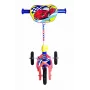 MUUWMI AU 506 KiddyScooter Racing 3 riteņu skrejritenis bērniem no 3 gadu vecuma, zils/sarkans, LED apgaismoti priekšējie riteņi, regulējams stūres stienis 58-68 cm, maks. 20 kg