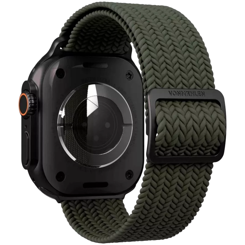 VONMÄHLEN austais cilpa Apple Watch 40/41/42mm, olīvu melns