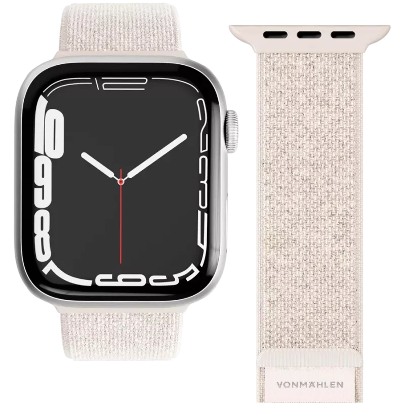 VONMÄHLEN Fitness Loop 2 pulksteņa siksniņa Apple Watch 44/45/46/49mm, krēmkrāsa