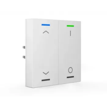 MDT BE-TAL55T2.C1 KNX spiedpoga Light 55 2-gang RGB-W temperatūras sensors tīri balts spīdīgs