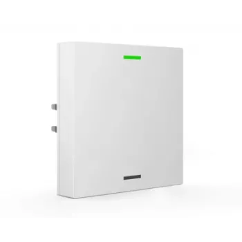 MDT BE-TAL63T1.01 KNX stikla spiedpoga 1-kārtīga ar RGB-W statusa LED, temperatūras un spilgtuma sensoriem, Studio White Glossy Neutral