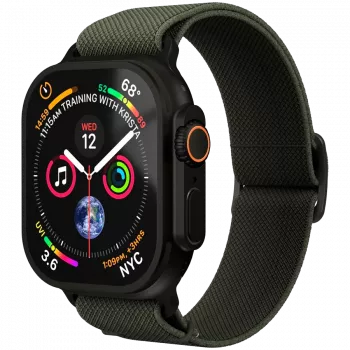 VONMÄHLEN Classic Nylon Loop 40, 41, 42mm Viens izmērs, Olīvu melns