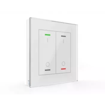 MDT BE-GTL2TW.B1 Stikla spiedpoga II Light 2-kārtu RGBW ar temperatūras sensoru, balta