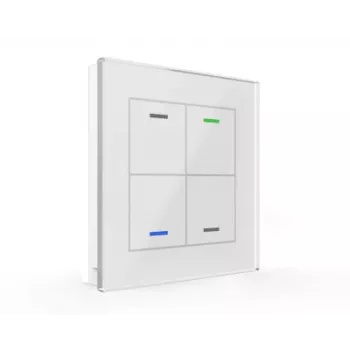 MDT BE-GTL40W.01 Glass Switch II Light 4-kāršu balts