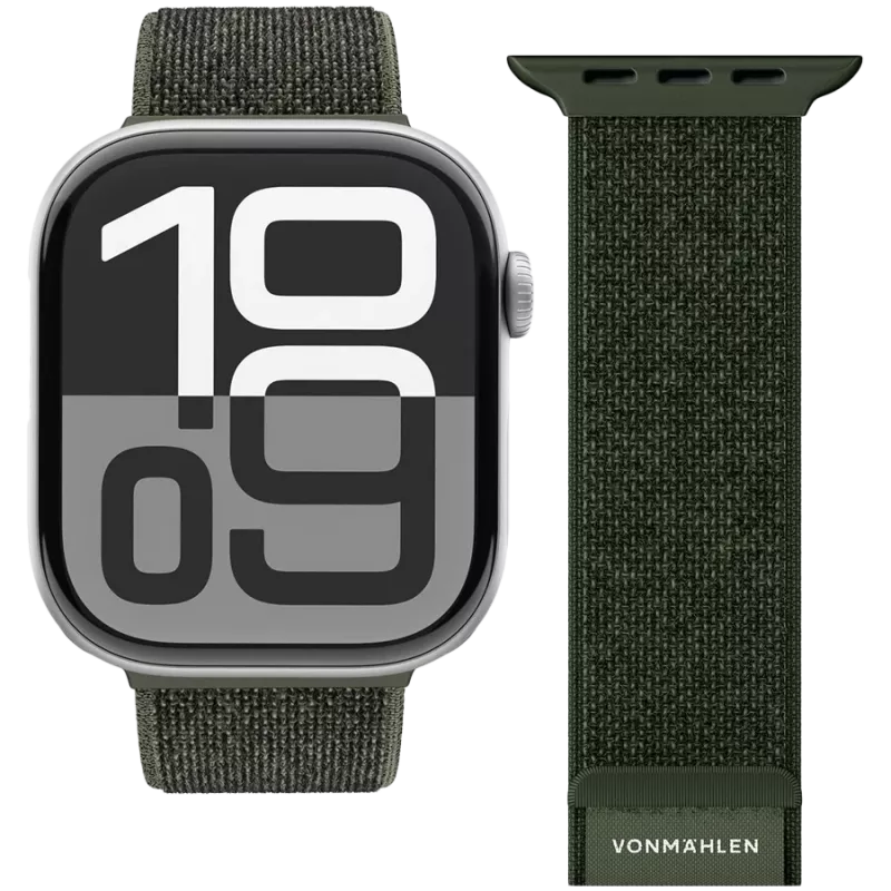 VONMÄHLEN Fitness Loop 2 40, 41, 42mm One Size, olīvkrāsas