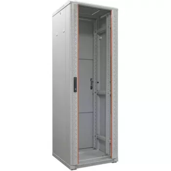 IT-BUDGET 19 inch servera skapis SRK 42U 600x1000 mm stikla/masīvas durvis, saliekams, gaiši pelēks 90ITB19SRK42610GGN
