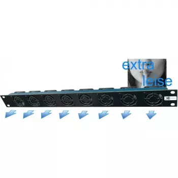 Liebernetz 19-SILENT ventilatora bloks - horizontāla izplūde - 50 m³/h gaisa plūsma - 1U - 12V DC - īpaši kluss 15 dB - melns (90LN19LUE1HE8BRS)