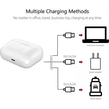 CY122590 Apple AirPods 3. paaudzes uzlādes maciņa nomaiņa, bezvadu un Lightning uzlāde, balts