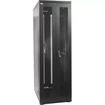 IT-BUDGET 19 inch servera skapis SRK - 42U - 600x1000 mm - Perforētas dubultdurvis priekšā + aizmugurē - Salikts - Melns 99ITB19SRK42610DTSNM