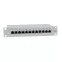 IT-BUDGET 10 inch Patch Panel - Ekranēts - Cat.6A - 500MHz - 12 portu RJ45 - PoE+ savietojams - 1U - Pelēks (90ITB10PP6AG)