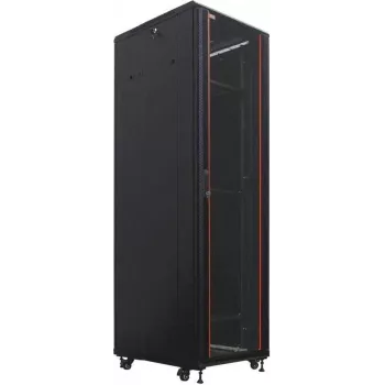 IT-BUDGET 19 inch Serveru skapis SRK - 42U - 600x1000 mm - Stikla/Tērauda durvis - Salikts - Melns 99ITB19SRK42610GSNM