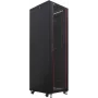 IT-BUDGET 19 inch Serveru skapis SRK - 42U - 600x1000 mm - Stikla/Tērauda durvis - Salikts - Melns 99ITB19SRK42610GSNM