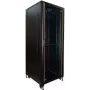 IT-BUDGET 19-Server Rack SRK 42U 800x1000 mm stikla/tērauda durvis melns, iepriekš samontēts