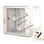 IT-BUDGET 19 collu tīkla skapis SWA - 12U - 570x600 mm - Stikla durvis - Noņemamas sānu malas - Sienas/grīdas montāža - Piederumu komplekts - Tīri balts (90ITB19WS1266GW)