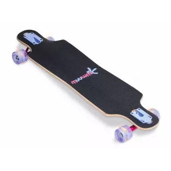 MUUWMI AU 560 Longboard kompaktais kruīza skrituļdēlis, ABEC 7 gultņi, LED apgaismojuma riteņi, 7 kārtu Kanādas kļava
