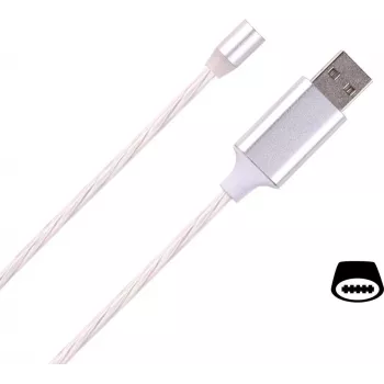 CYOO Flow Light Magnet USB Type-C kabelis 1m balts LED uzlādes datu sinhronizācija CY121476