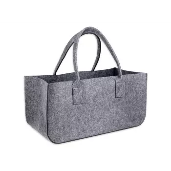 Schramm NEW-4543 tumši pelēks filca malkas pārvadāšanas un uzglabāšanas grozs 50x25x25 cm