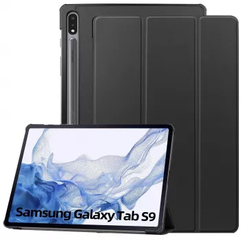 MRDISC uzvelkamais vāciņš Samsung Galaxy Tab S9 5G - melns TPU (MG-FlipSGTABS95GSW)