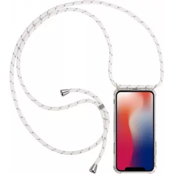 CYOO kaklarotas futrālis ar rokas siksniņu Apple iPhone 12 Pro Max (6,7 inch) - balts silikons CY122107