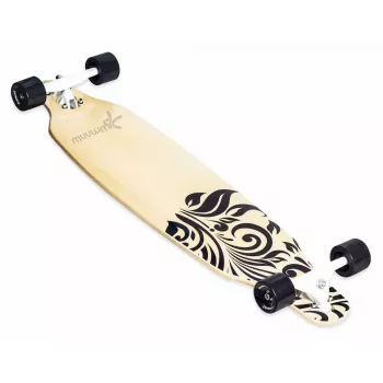 MUUWMI AU 559 Longboard skrituļošanas dēlis, 8 kārtu kļavas klājs, ABEC 7 gultņi, 70mm riteņi, koks