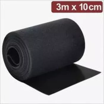 Quadrios 24CA312 āķu un cilpu stiprinājuma siksnas rullis 3 m x 10 cm melns
