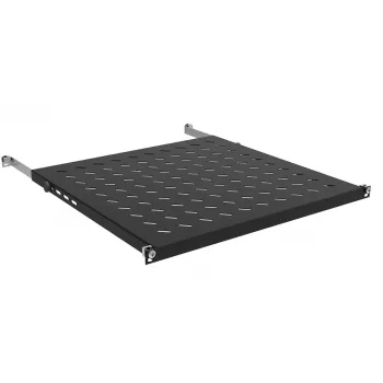 IT-BUDGET 19 inch aprīkojuma plaukts 0,5U augstums 550mm dziļums 80kg slodze melns 12WZ82648004550161