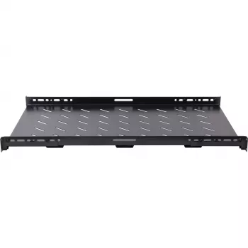 Rockstable RS19-SFH79 1U 19 inch izturīgs fiksēts plaukts, SPCC tērauds, melns, 60 kg kravnesība