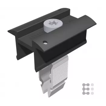 Schletter Rapid16 iezemēšanas skava PV moduļiem 30-40 mm, melns anodēts alumīnijs (131121-901)