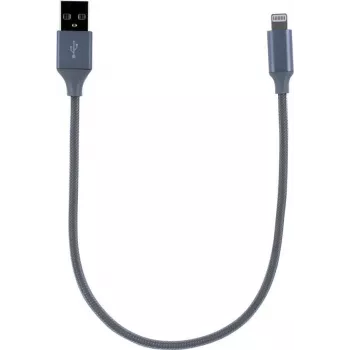 CYOO Lightning uzlādes un datu kabelis 30cm sudraba