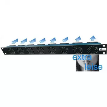 Liebernetz 19-SILENT ventilatora bloks - horizontāla gaisa plūsma ieplūdei - 50 m³/h - 1U - 12V DC - īpaši kluss 15 dB - melns (90LN19LUE1HE8BS)